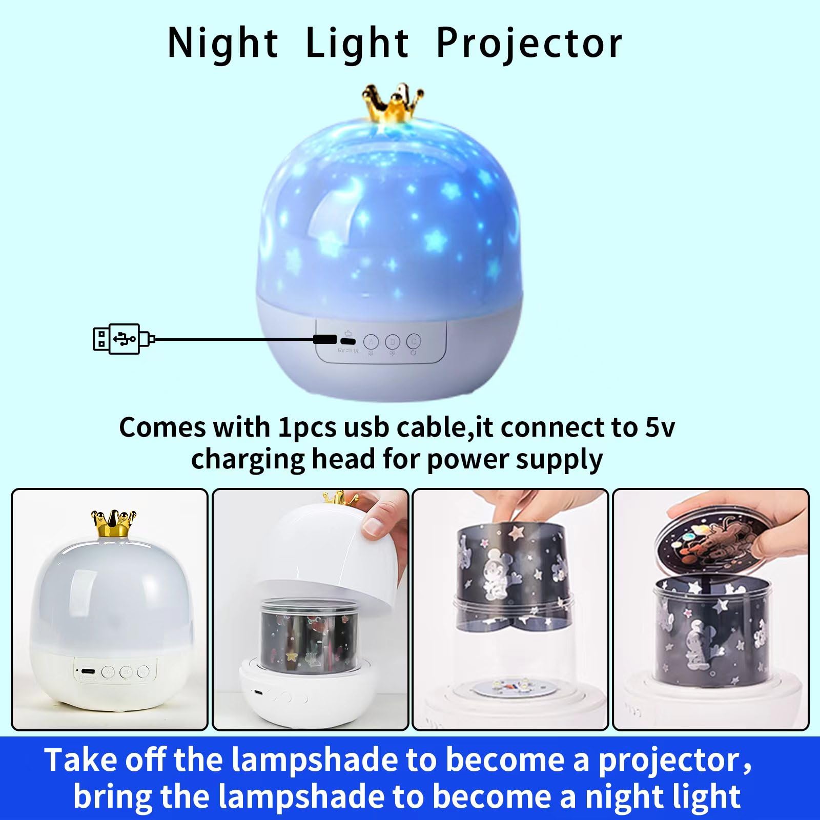 STARS LAMP USB-powered design keeps cables neat and easy to use.