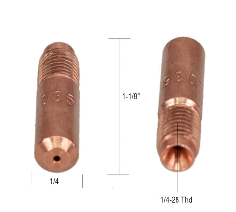 STARTECHWELD 0.035 in tip size enhances arc stability