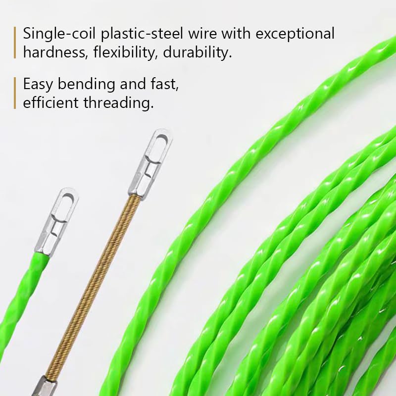 StartFine fish tape fastener securely connects wire to tape for pull-through.