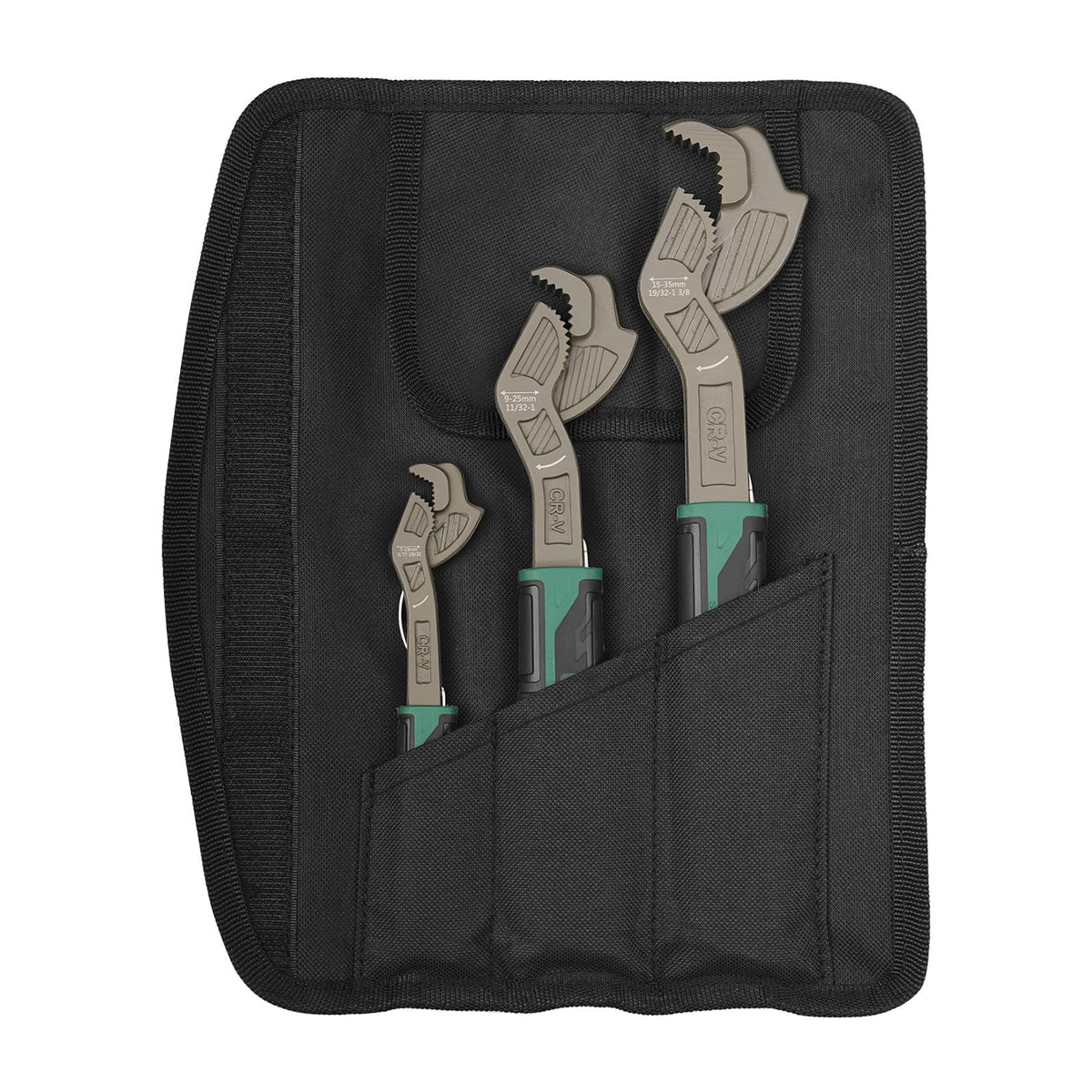 STARTRUAL 6-inch self-adjusting pipe wrench for quick one-handed operation.