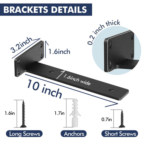 Starunder 4-pack includes screws and anchors for flush mounting.
