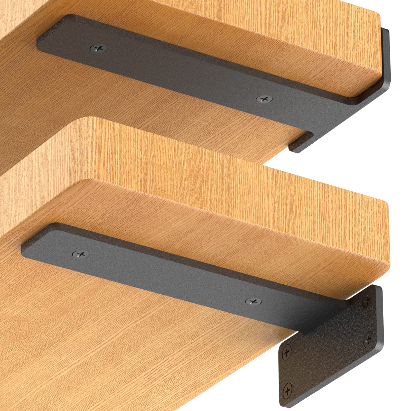 Starunder 6-pack floating shelf brackets with strong support and a clean front view.
