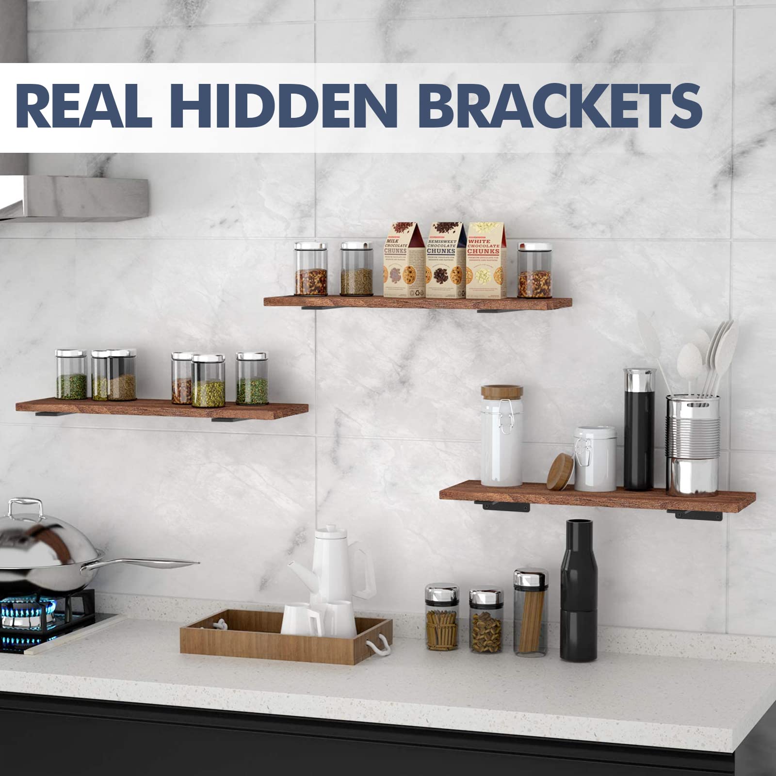 Starunder heavy-duty shelf bracket with 150 lbs capacity for sturdy DIY shelves