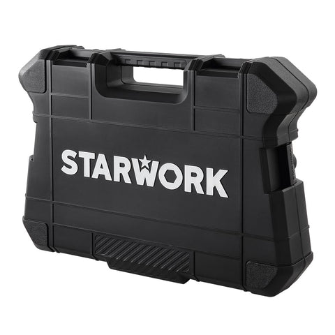 STARWORK 6-point sockets grip fasteners firmly to prevent slip.