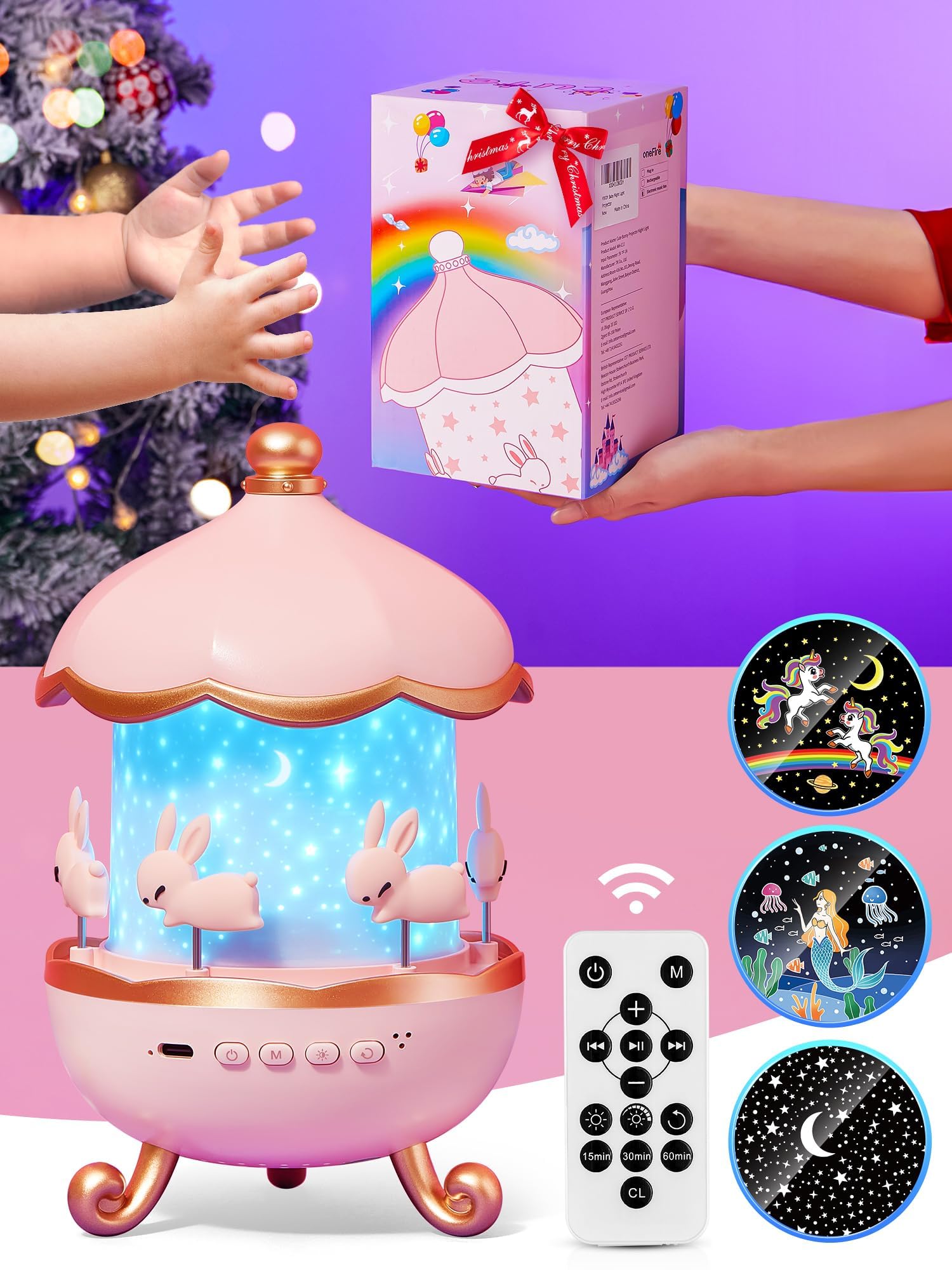 Staryou 1200mAh battery provides long-lasting play and night-light sessions.