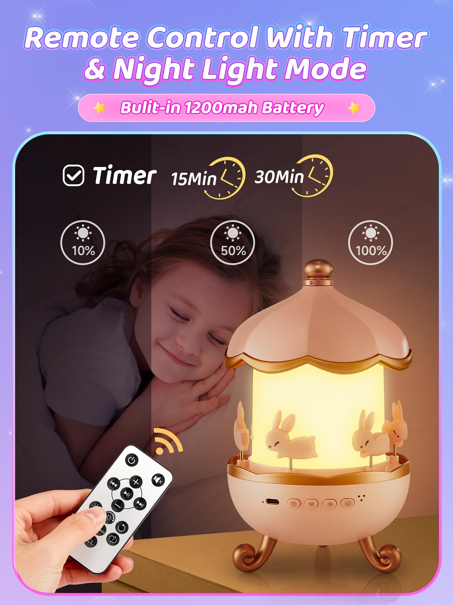 Staryou 15 soothing sounds with 10 volume levels for gentle sleep.