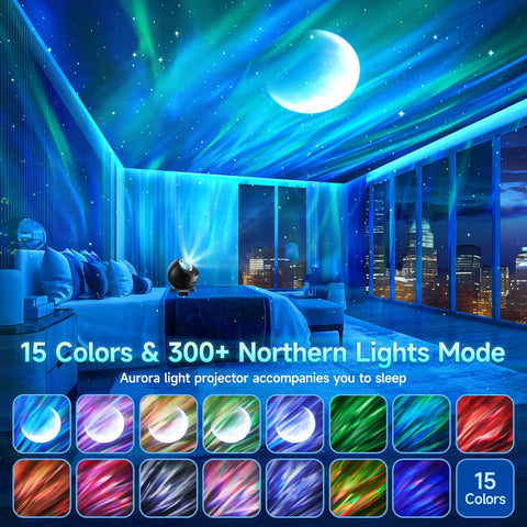 Staryou projection with 5 films, stars, and moons for magical night sky scenes