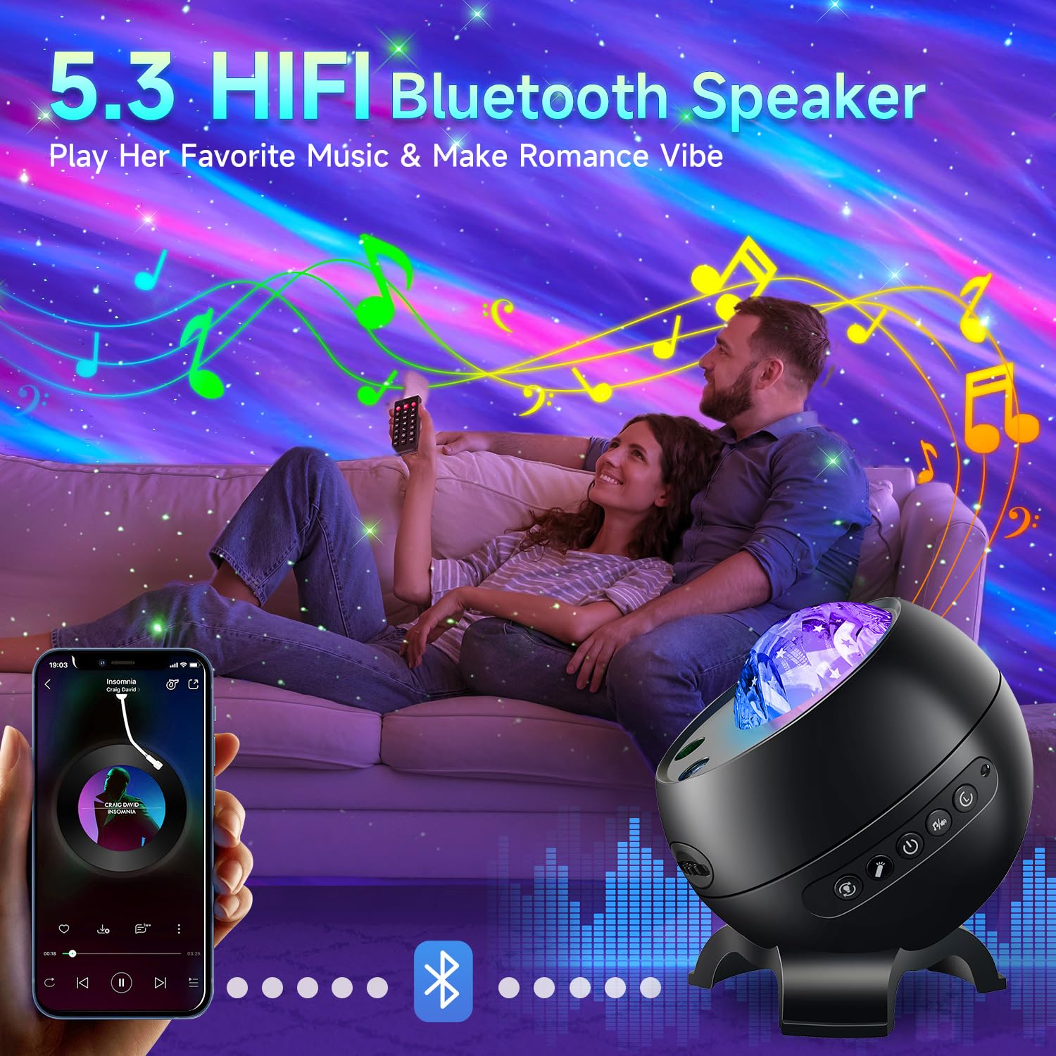 Staryou Bluetooth 5.3 speaker delivers clear audio with the projector