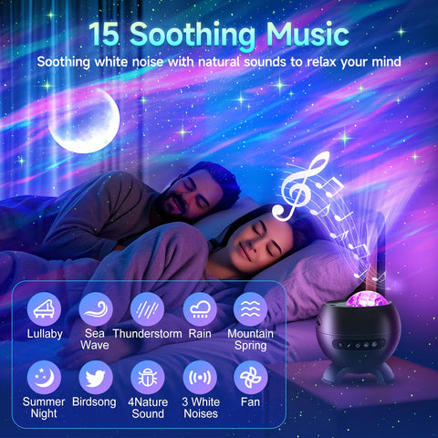 Staryou bright blue-green aurora lights set a vivid room mood