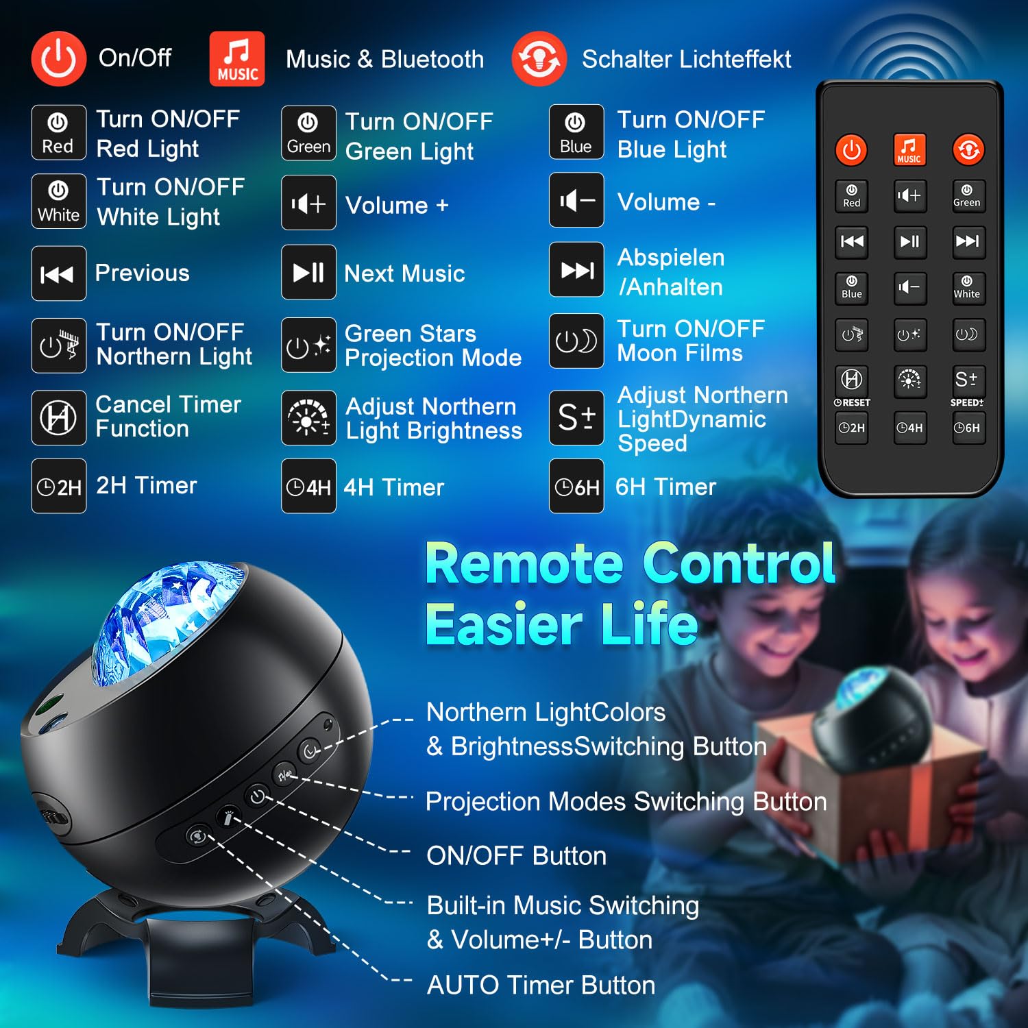 Staryou compact bedroom projector suitable for romantic or calm spaces