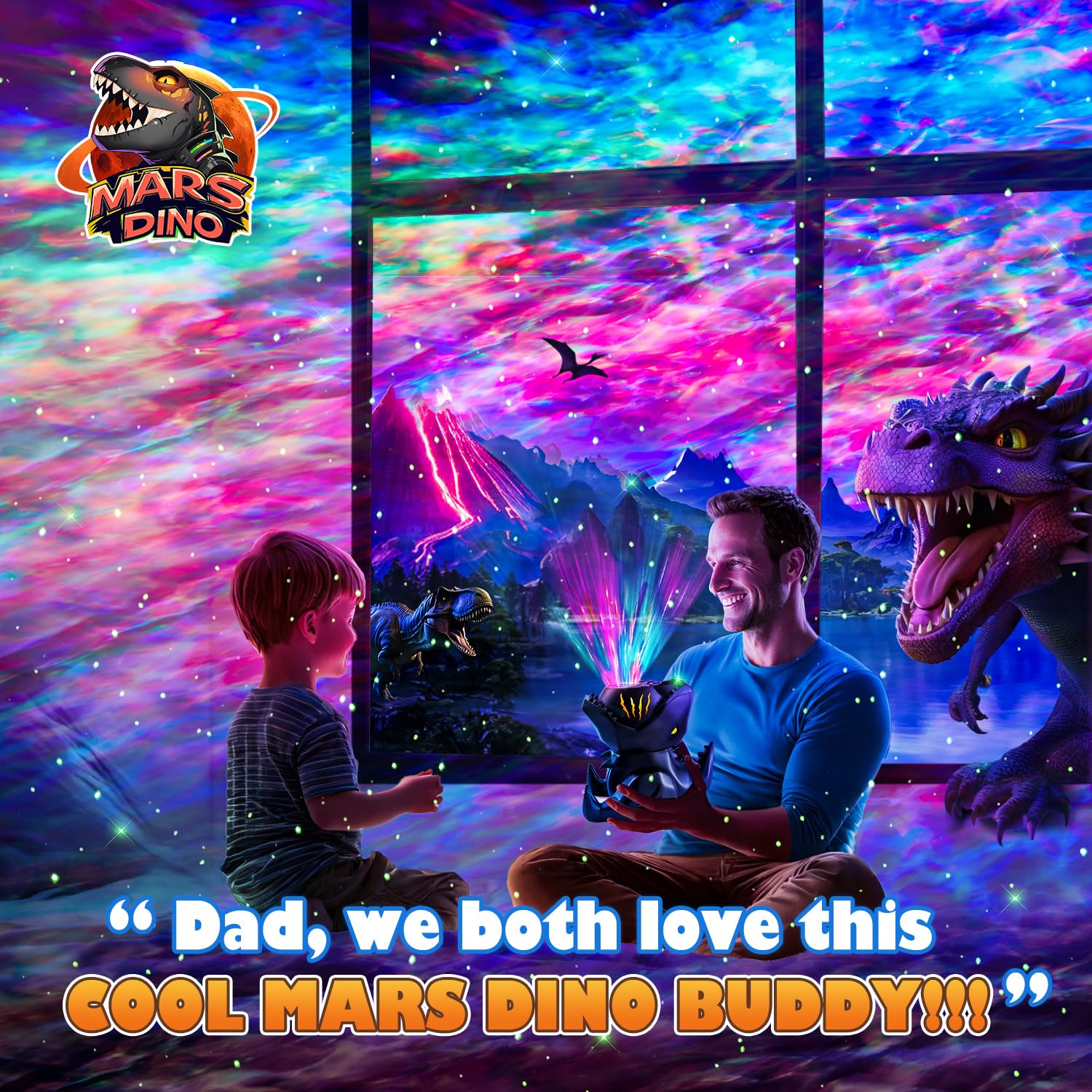 Staryou Dinosaur Bedroom Decor Gift adds playful mood lighting.