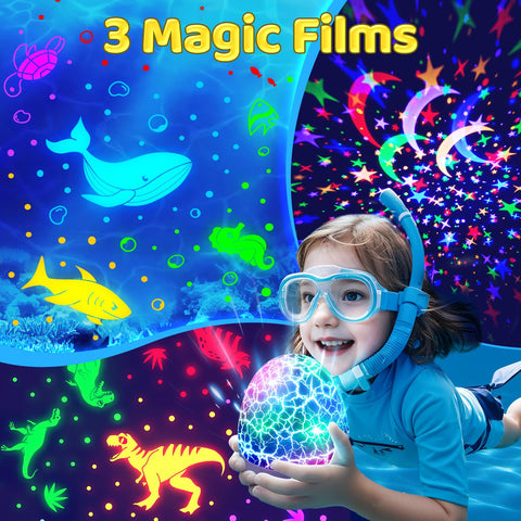 Staryou night light projector provides 33 color modes and 360° rotation