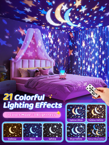 Staryou star projector with 15 films to spark imagination at bedtime.