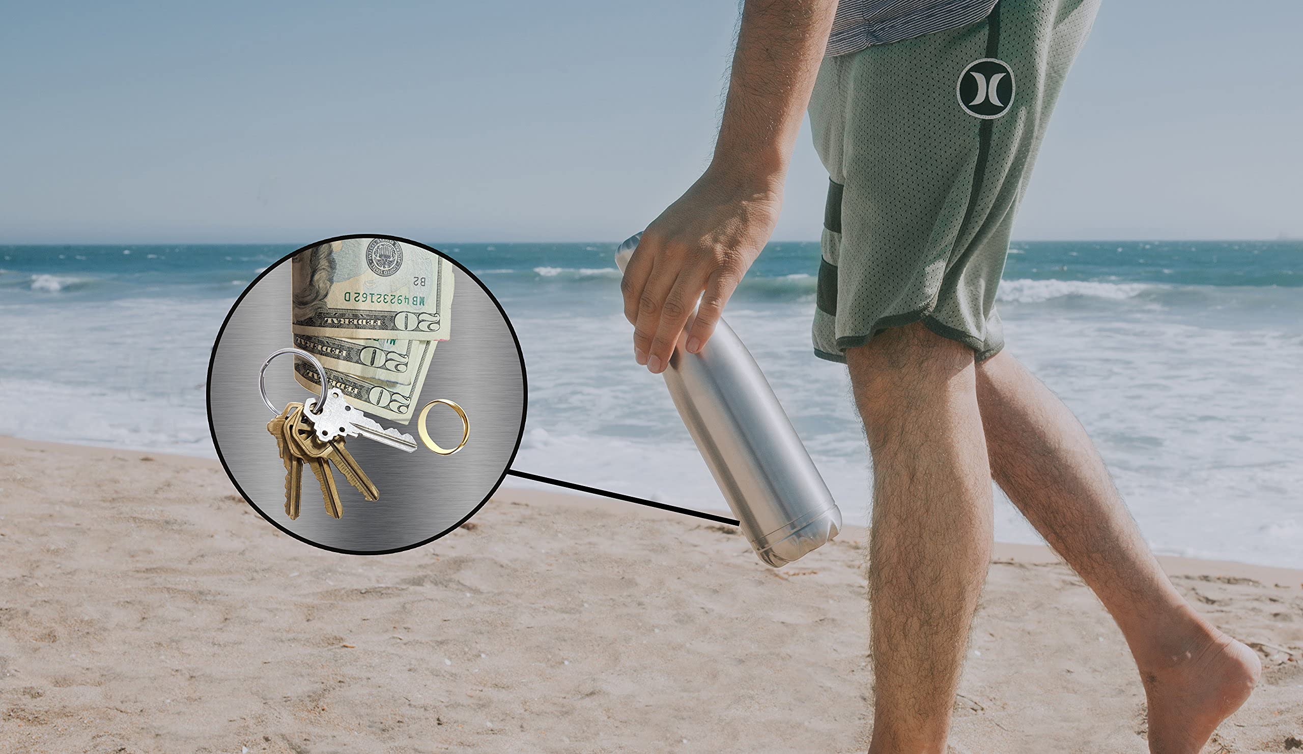 Stash-it US-patented design keeps valuables protected.