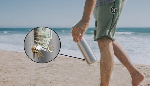 Stash-it US-patented design keeps valuables protected.