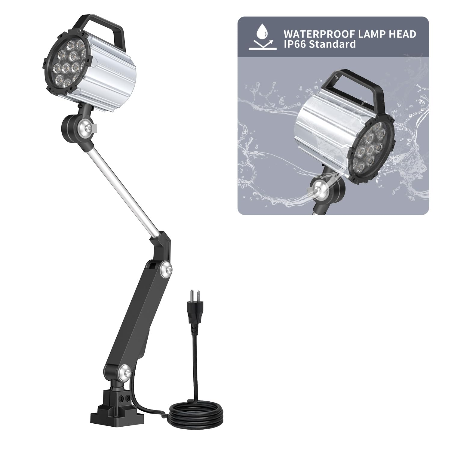 StaStrStu articulating LED work light dimmable beam enabling flexible brightness control