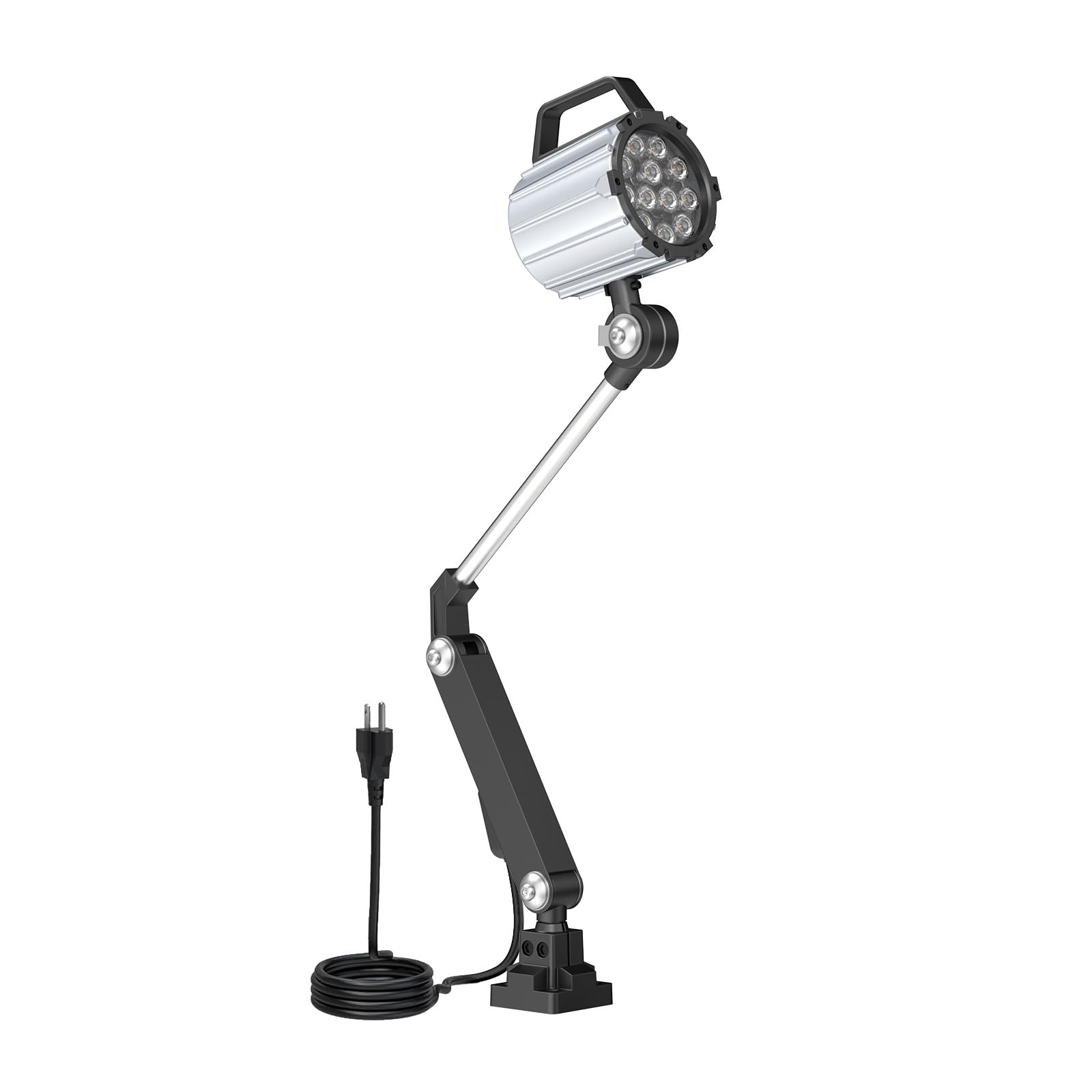 StaStrStu articulating LED work light head closeup showing precise beam for detailed tasks
