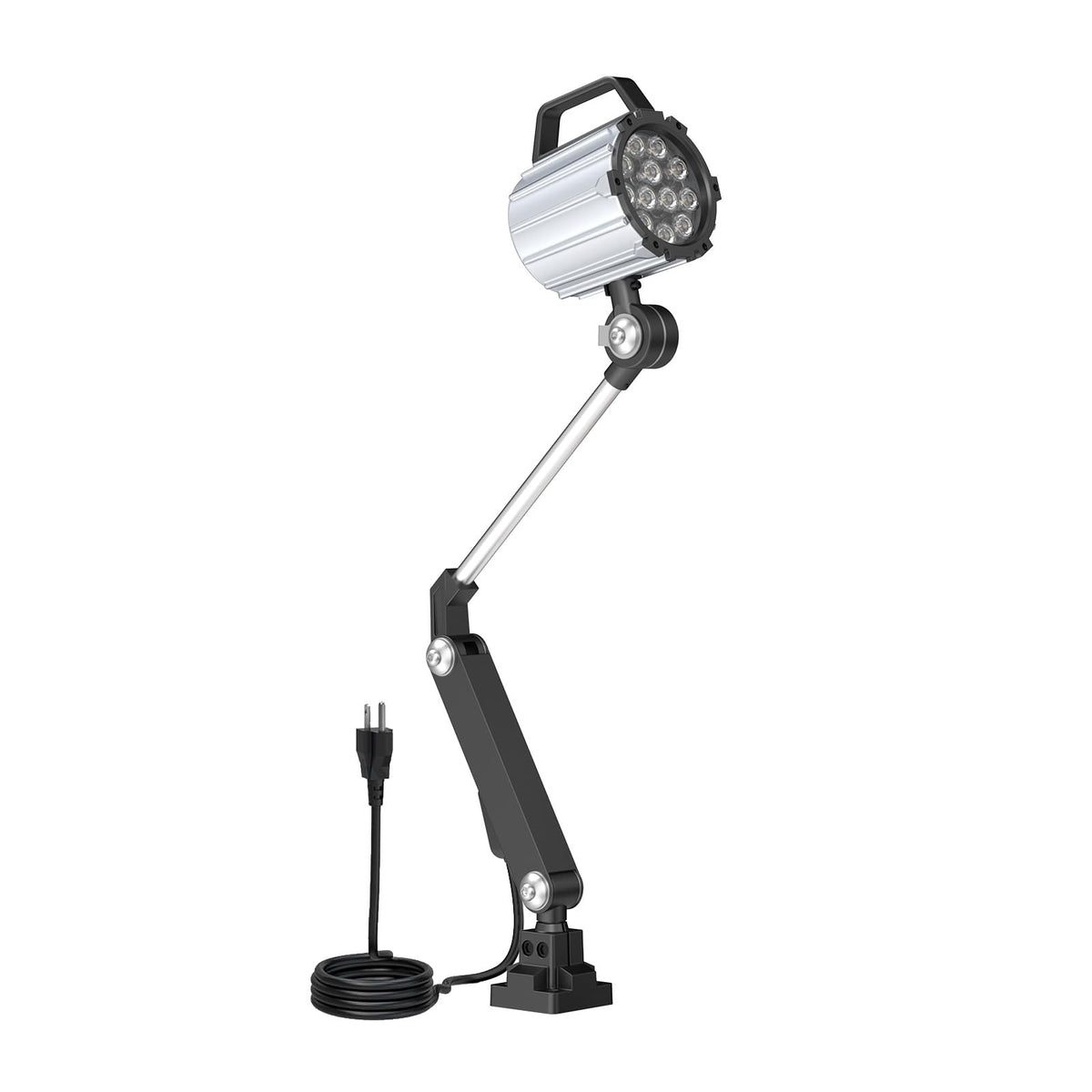StaStrStu articulating LED work light head closeup showing precise beam for detailed tasks