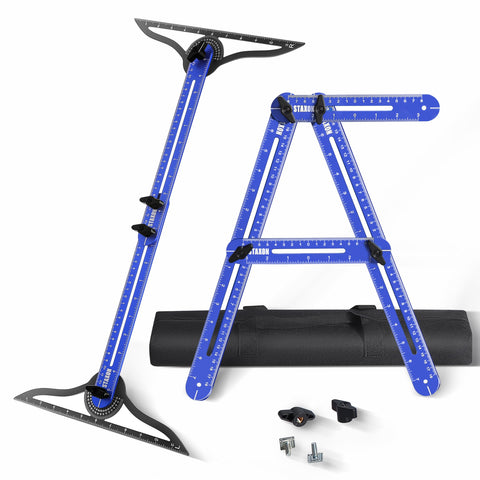 STAXON extendable connector tool for precise stair tread measurements