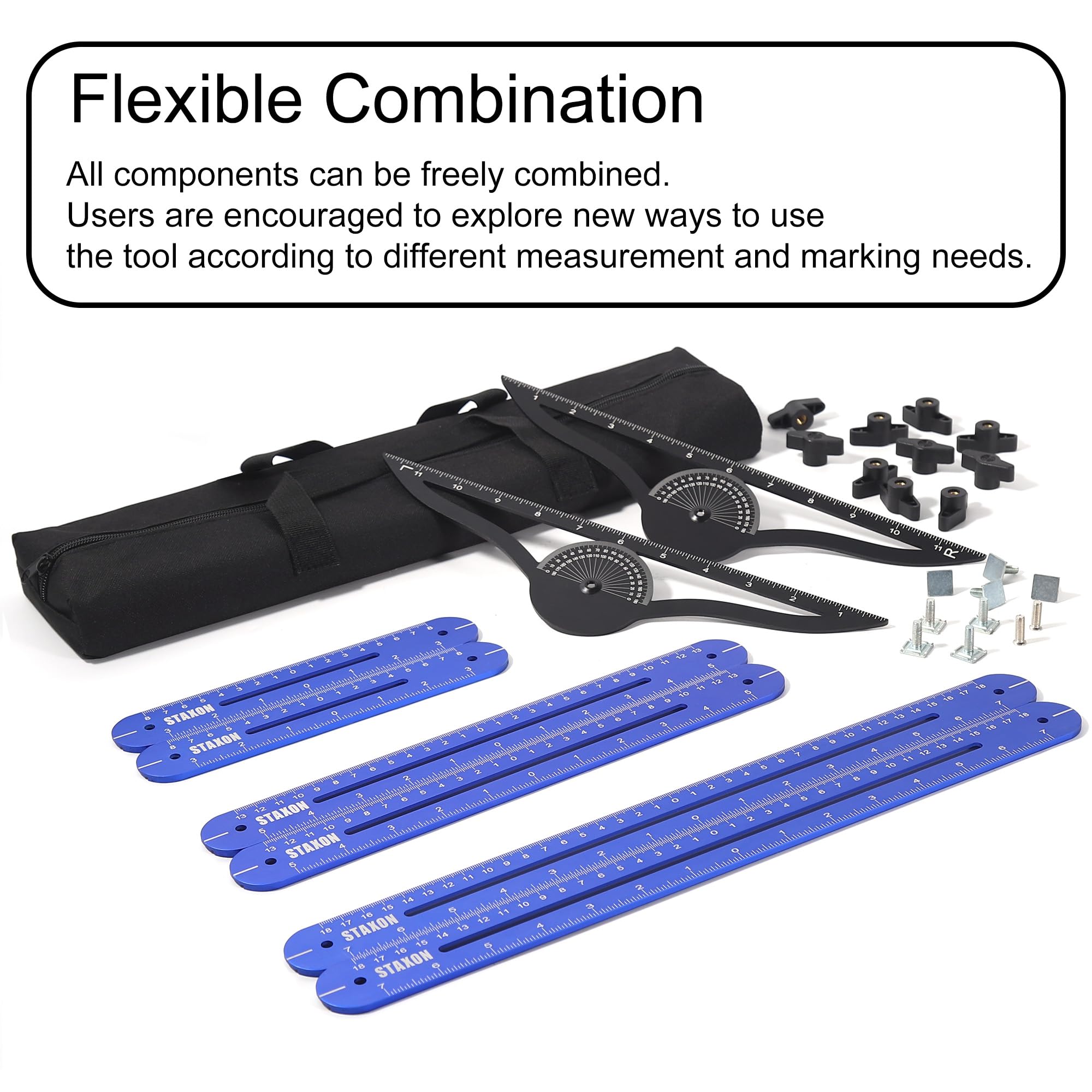 STAXON hidden screw slide rail keeps templates flush against stairs
