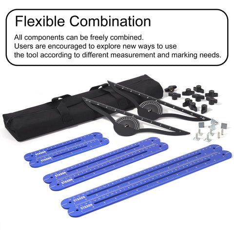 STAXON hidden screw slide rail keeps templates flush against stairs