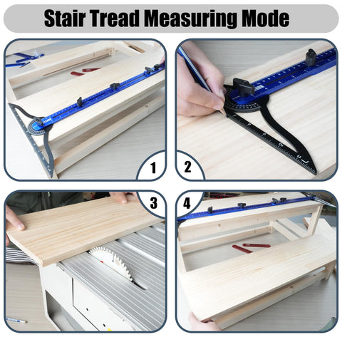 STAXON multi-purpose template tool for stairs, flooring, tiling, and woodworking