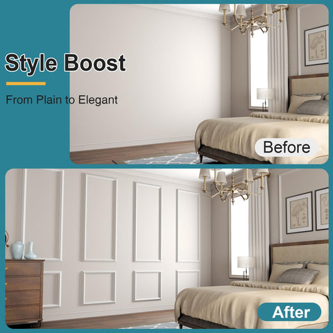Staycalis Home precut molding kit kitchen island décor ideas for stylish borders.