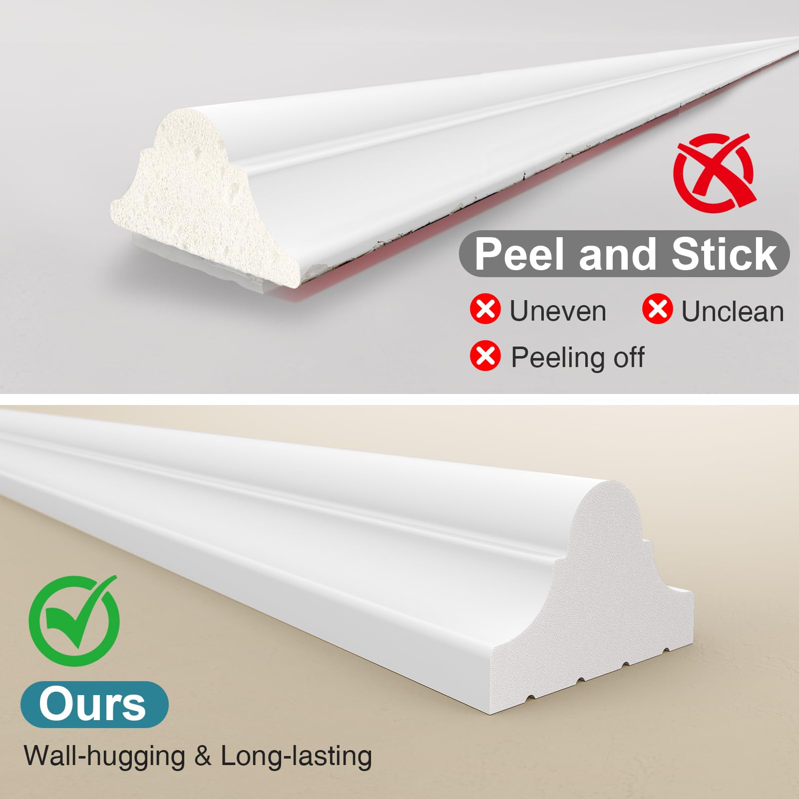 Staycalis Home precut molding kit living room accent enhances atmosphere with architectural depth.