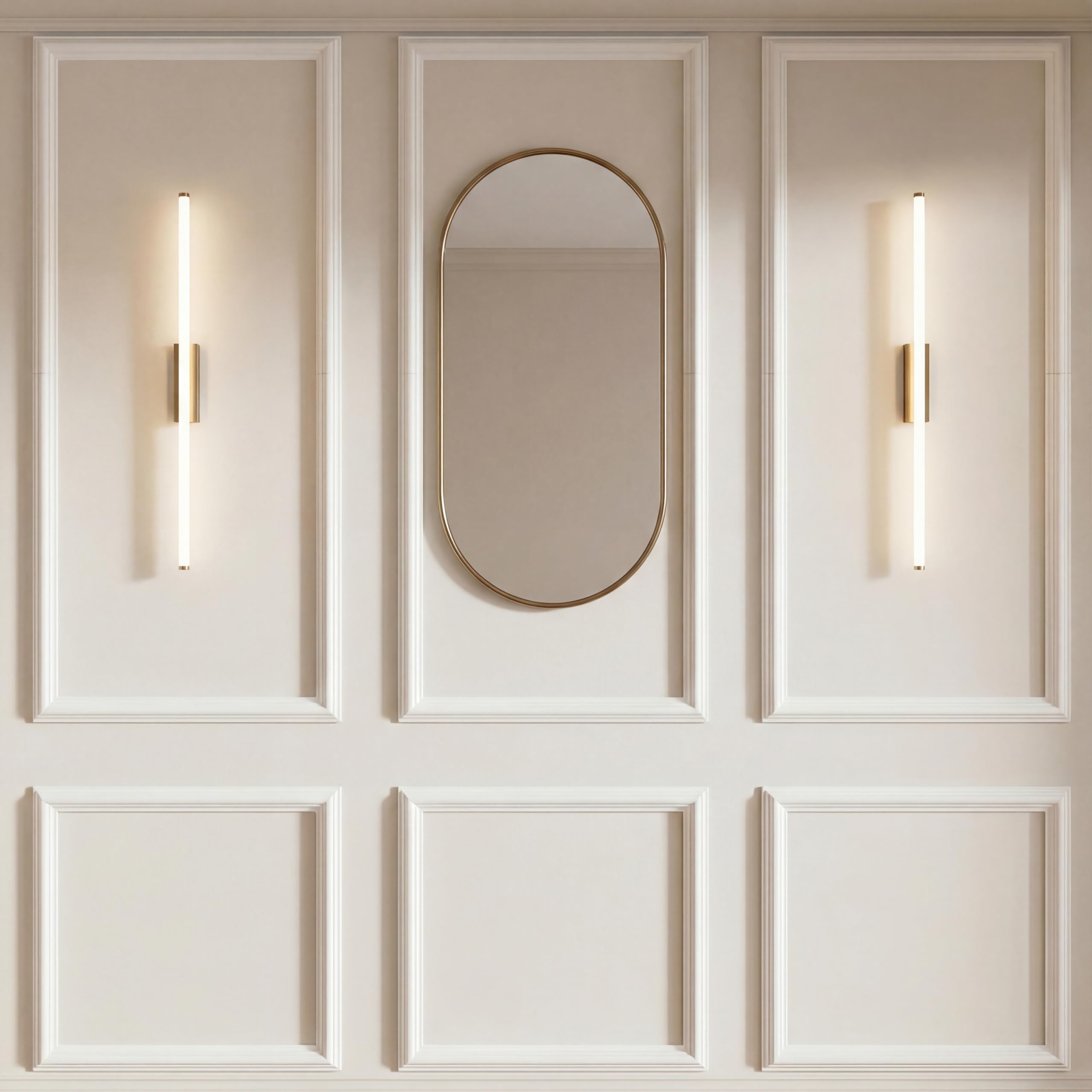 Staycalis Home precut molding kit panel close-up shows durable edges for a clean, professional finish.