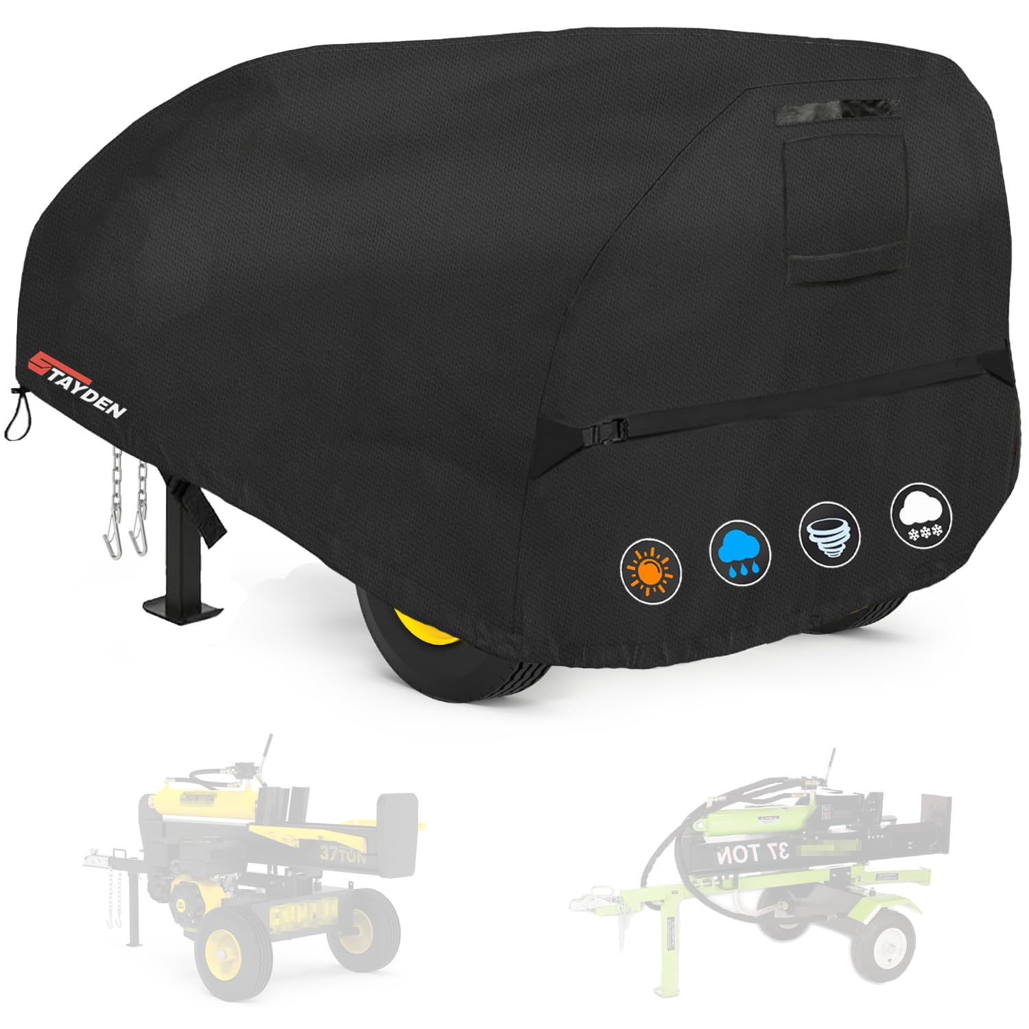 STAYDEN log splitter cover 1200D protects your machine from rain and dust.