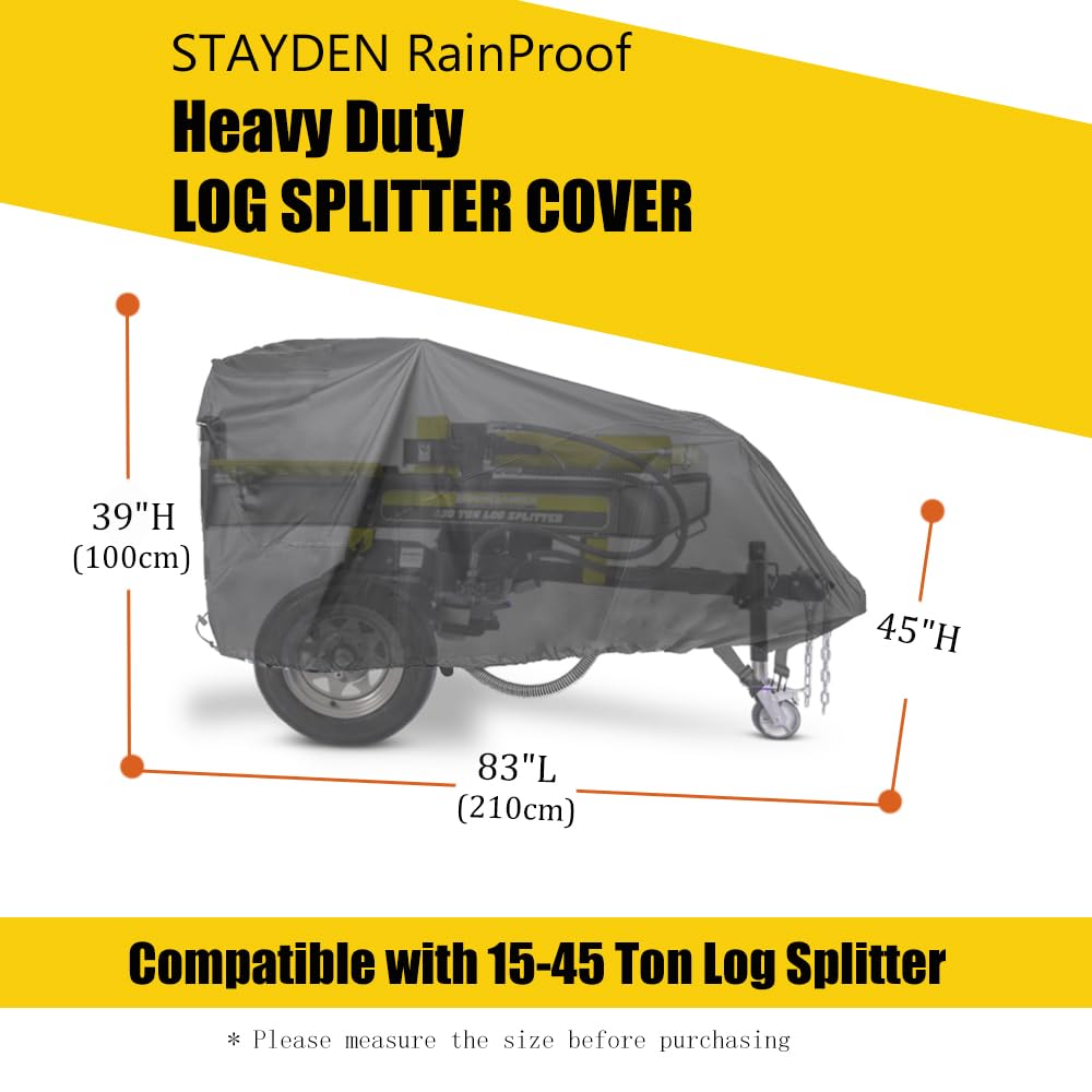 STAYDEN tear-resistant oxford cover guards log splitters outdoors.