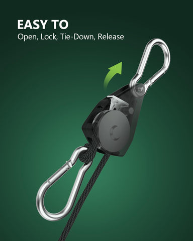 STAYGROW easy adjustment ratchet lock enabling precise height control
