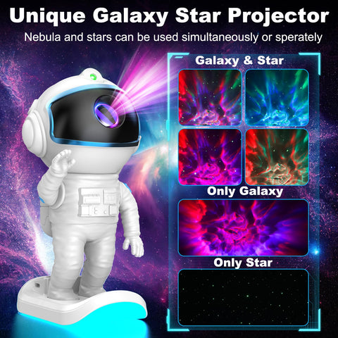 Stbands Galaxy night light enhances bedrooms with immersive space glow.