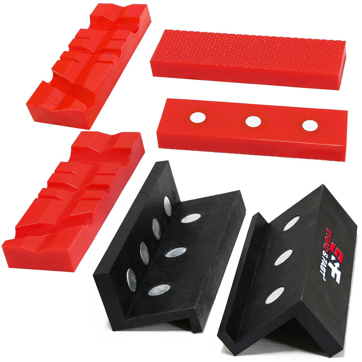 S&F Stead & Fast soft jaws pack protecting delicate surfaces during clamp work.