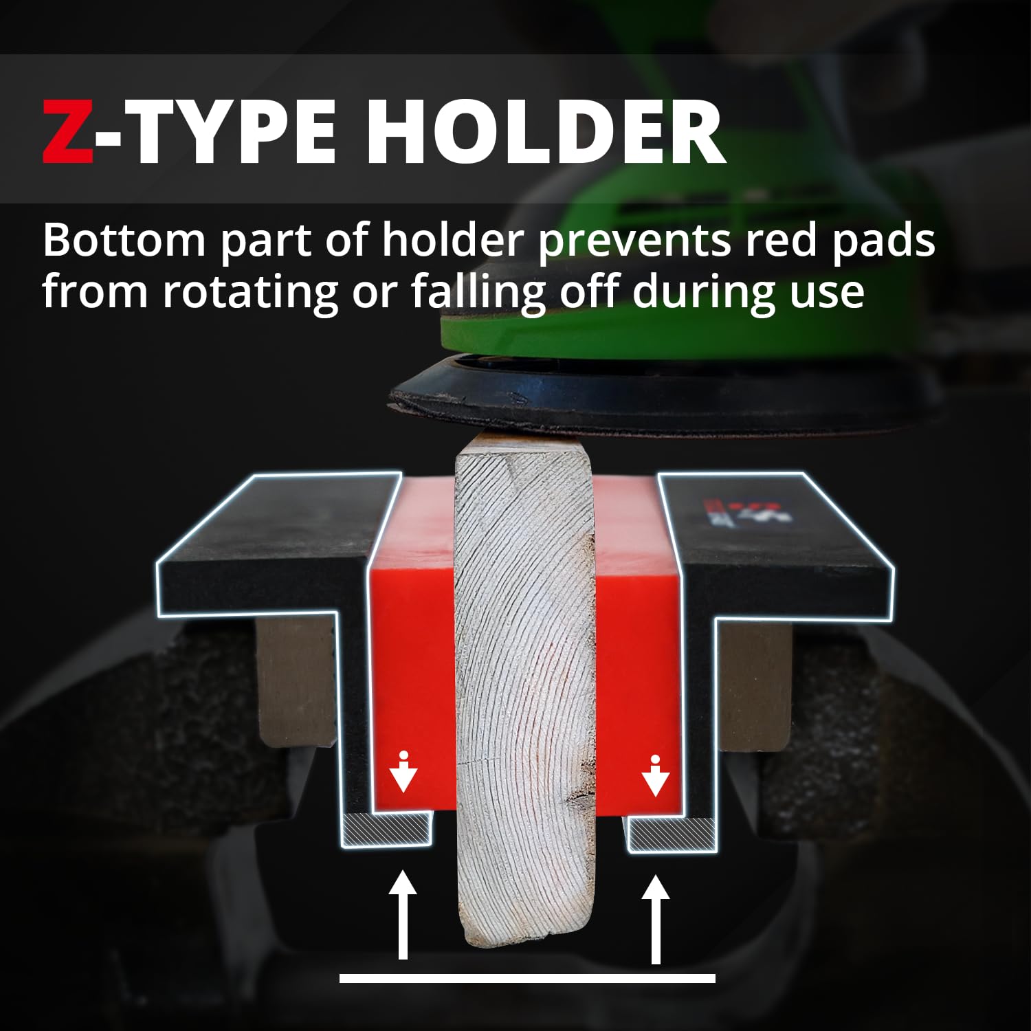 S&F Stead & Fast soft jaws waffle grip for wood to prevent surface damage.