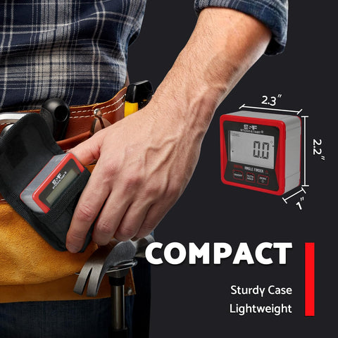 S&F aluminum frame angle gauge combines durability with portable design.