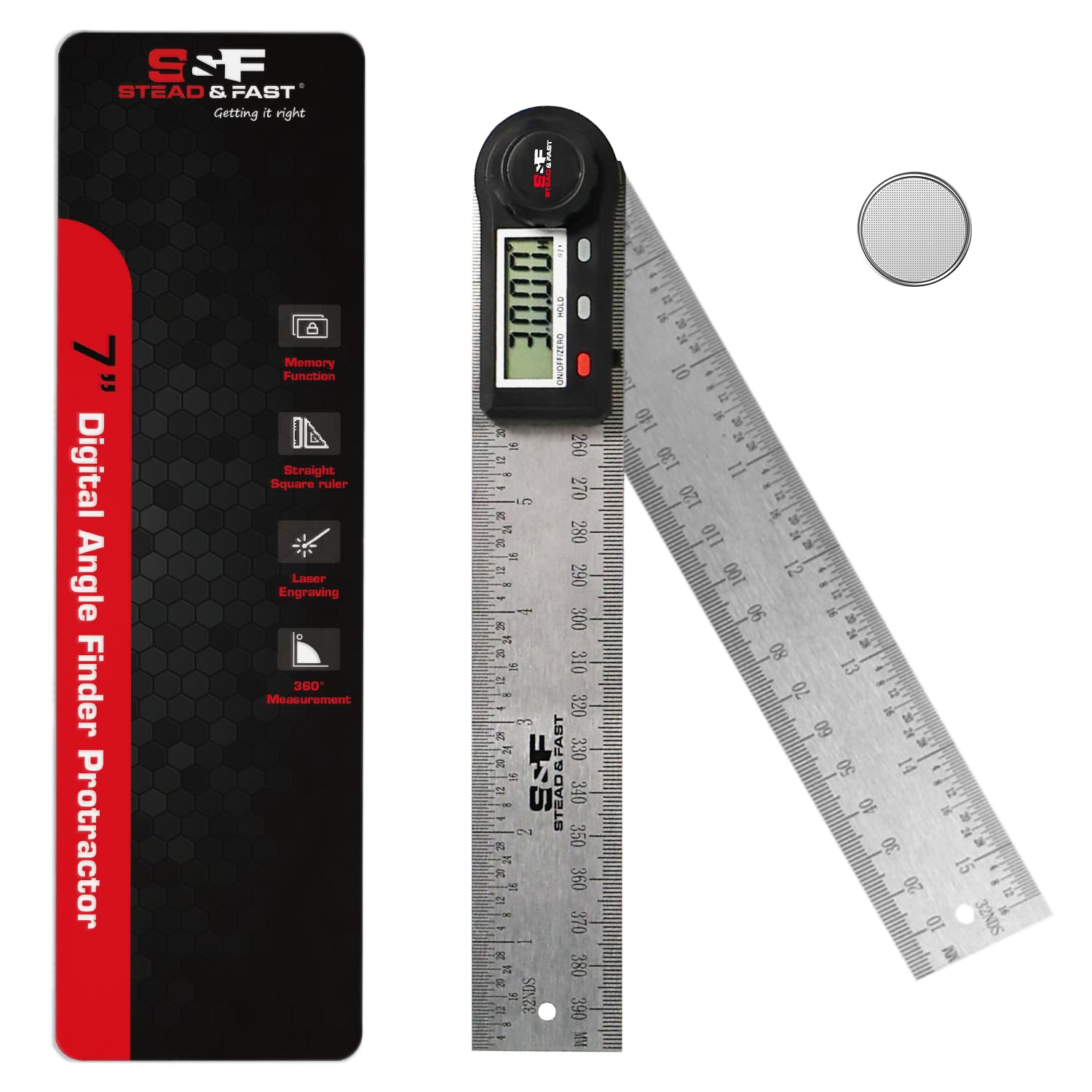 Stead & Fast 7inch angle finder with digital display for quick readings