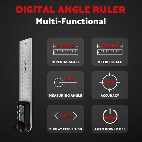 S&F Stead & Fast digital angle finder with stainless steel body for durability