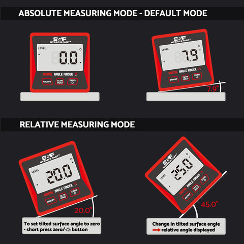 S&F compact angle measurer is easy to carry between job sites.