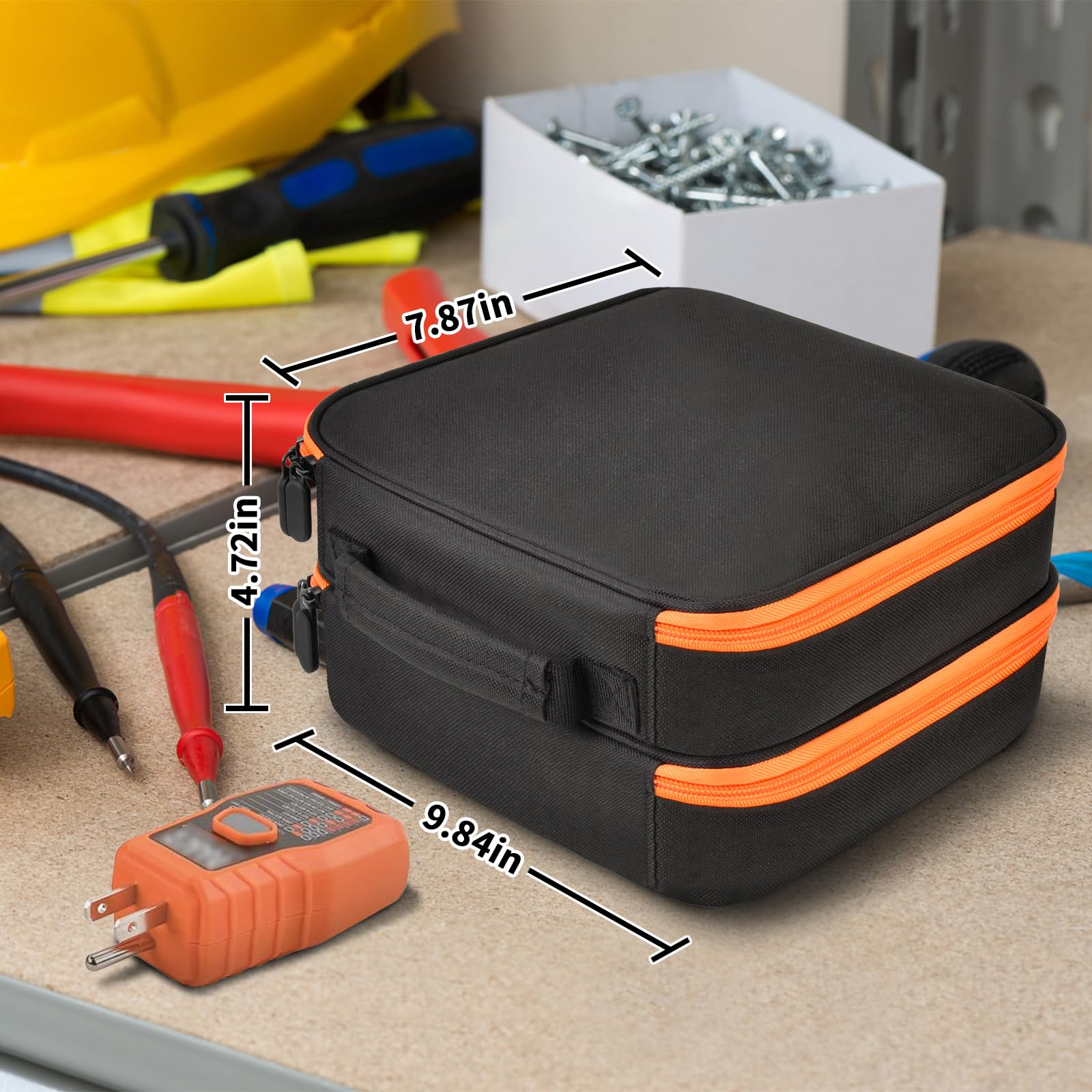 Elastic tool bands inside Steadtep case secure Klein tools neatly