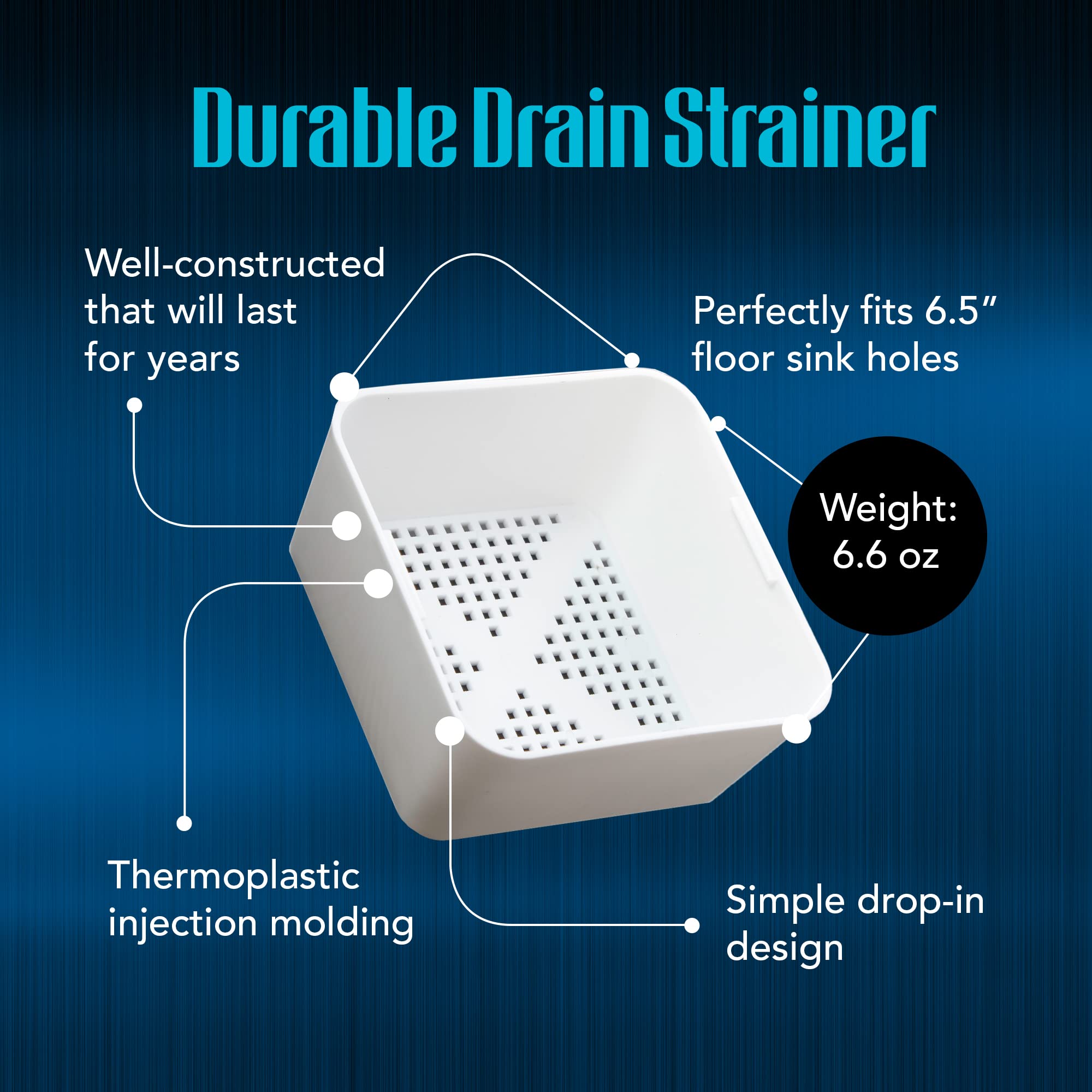 STEADYKLEEN commercial kitchen drain protector catching debris before clogs.