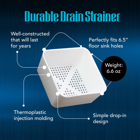 STEADYKLEEN commercial kitchen drain protector catching debris before clogs.