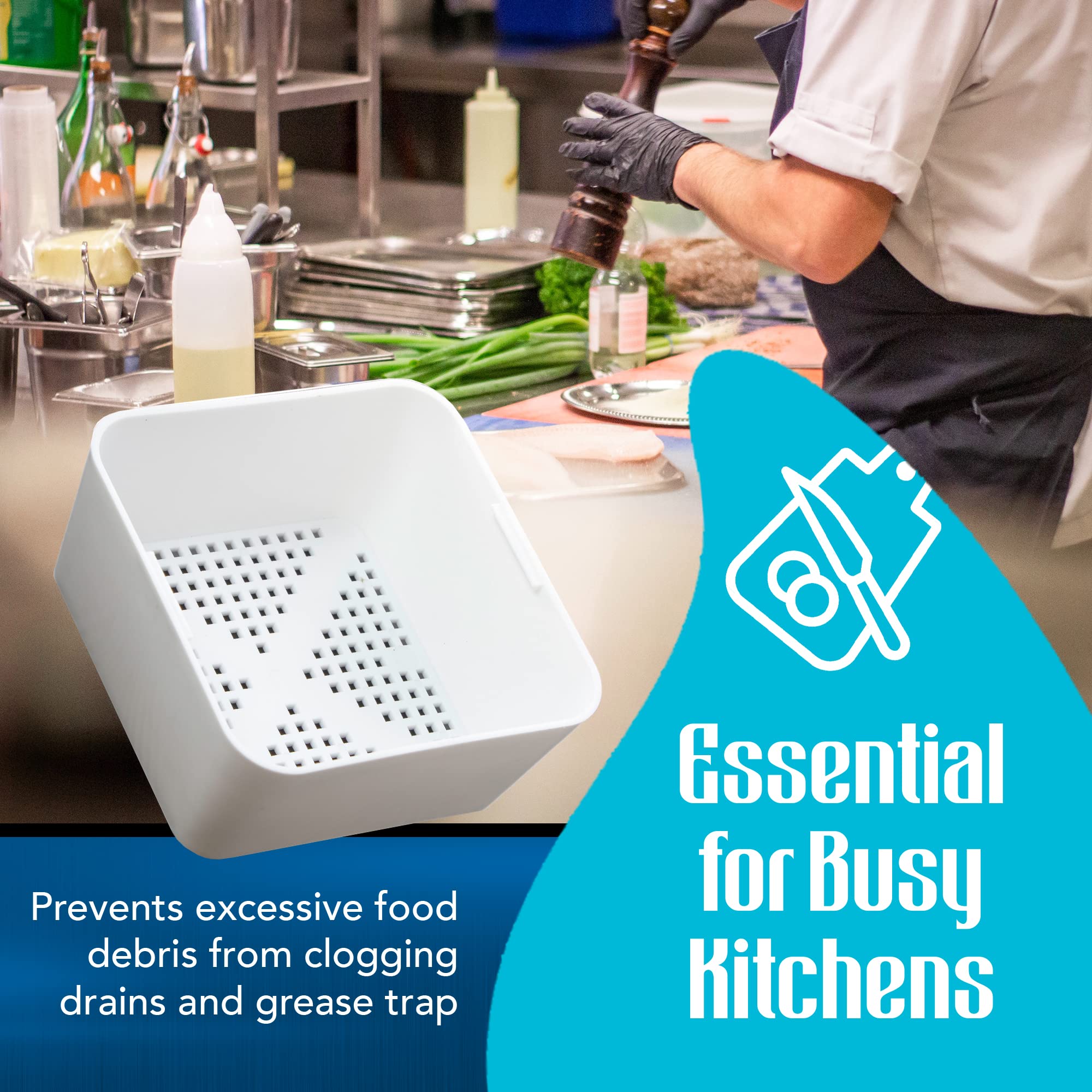STEADYKLEEN dishwasher-safe drain basket for effortless cleaning after service.