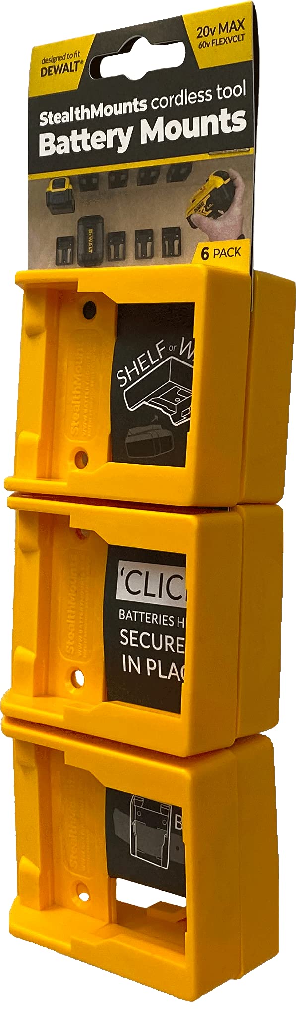 Vehicle-ready StealthMounts battery holder for on-the-go organization