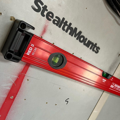 StealthMounts durable ABS level mount withstands daily workshop use