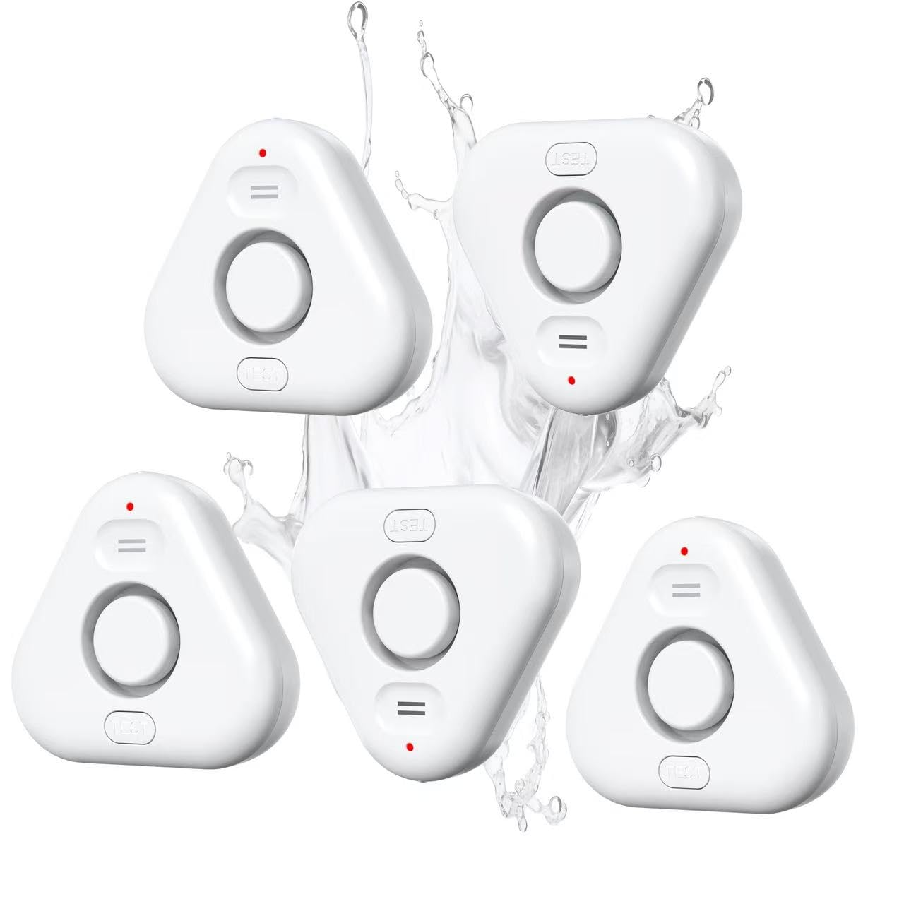 STECHRO 5-pack water leak detectors for comprehensive home coverage