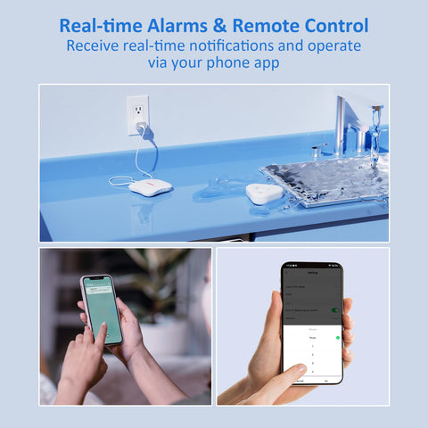 Stechro bathroom leak sensor under vanity detects hidden leaks early