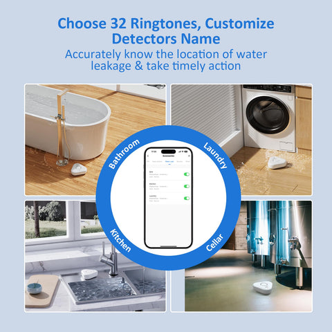 Stechro laundry room sensor monitors washing area for sudden leaks