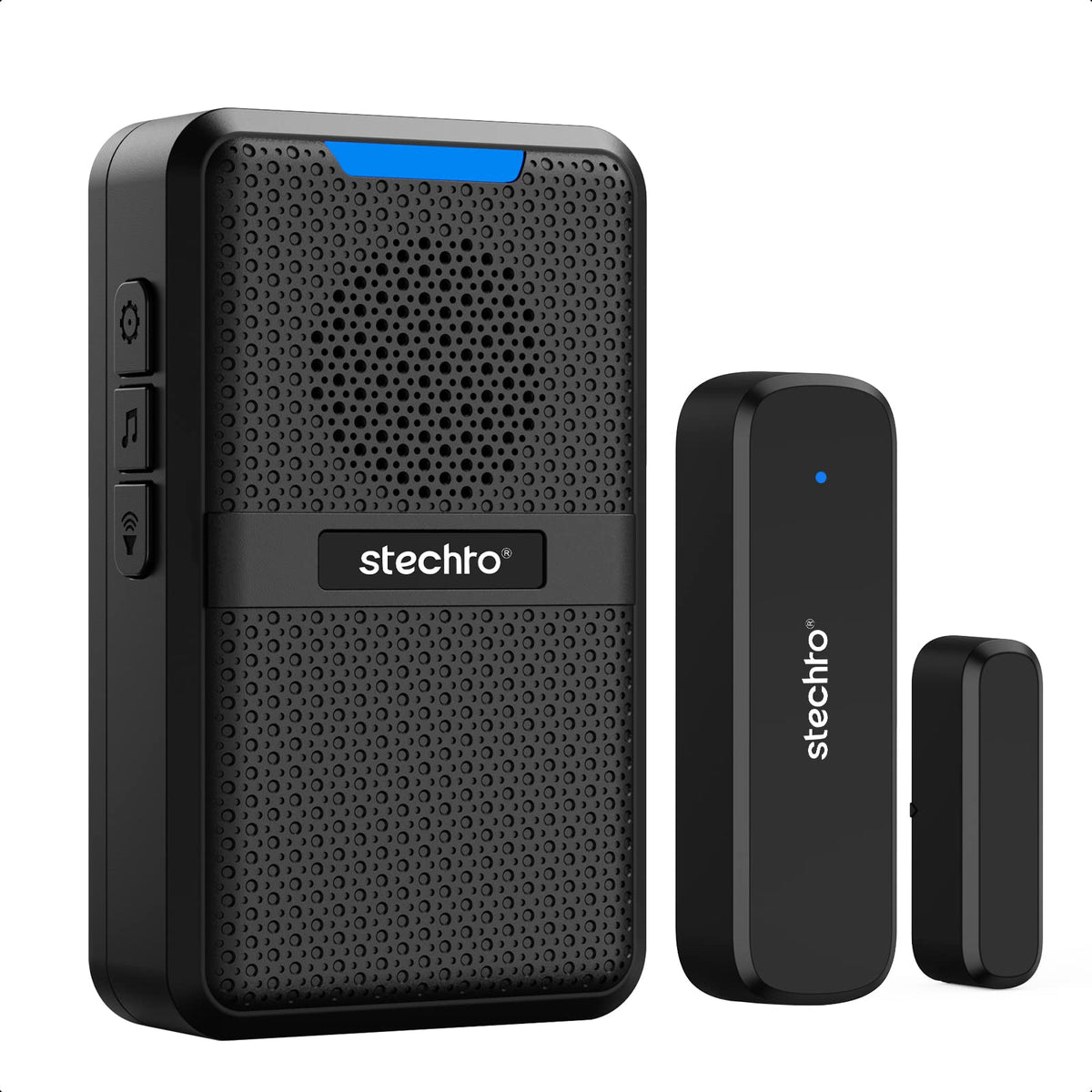 STECHRO wireless door chime receiver with 600ft range for wide coverage.