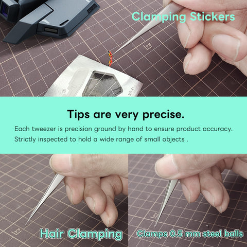 Stedi tweezers suited for 3D resin parts, PLA, and miniature models.